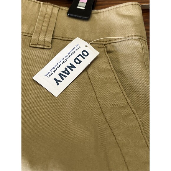 Old Navy High Rise OG Chino Khaki Pants Womens L NWT Elastic Waistband - Picture 5 of 6